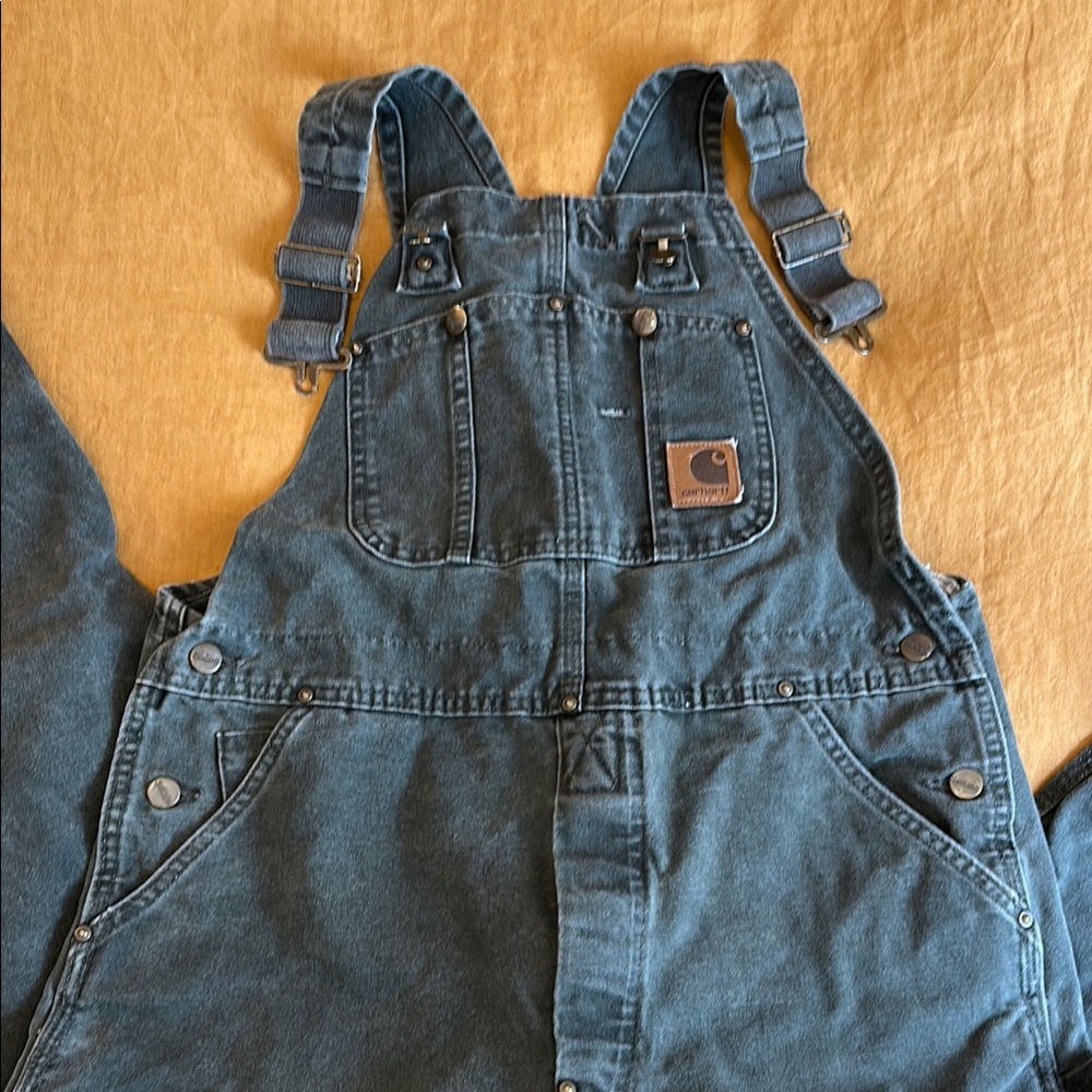 Green Carhartt Canvas Overalls
